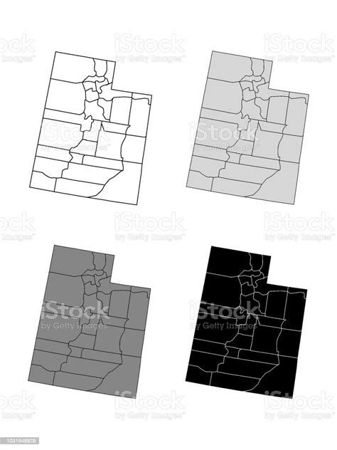 Utah County Map Stock Illustration Download Image Now Outline Utah