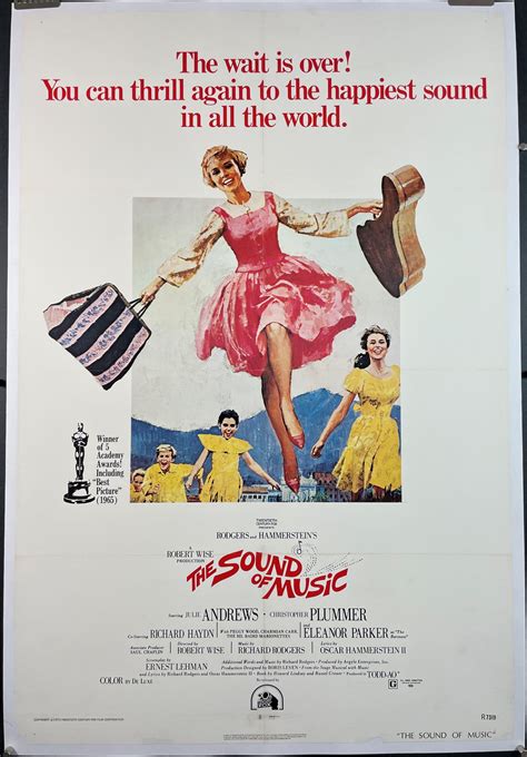 Sound Of Music Original Vintage Movie Poster Starring Julie Andrews Original Vintage Movie
