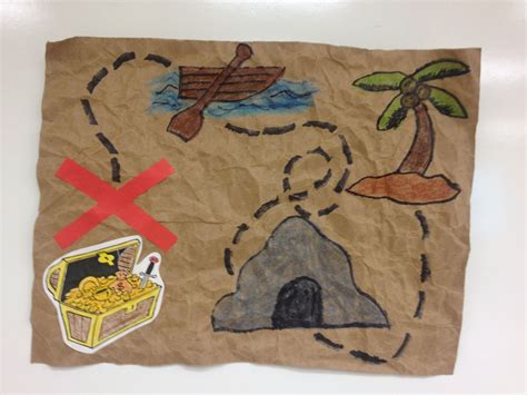 Treasure Map Craft For Kids Stuff For The Library Pinterest