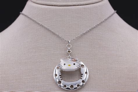 Kimora Lee Simmons Hello Kitty Necklace In 925 Sterling Silver Ebay