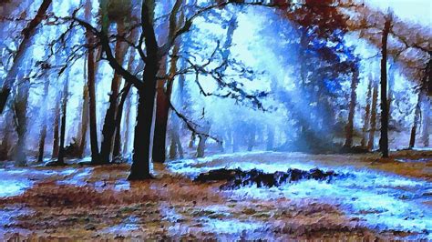 Sunlight In The Forest Painting Art Backiee