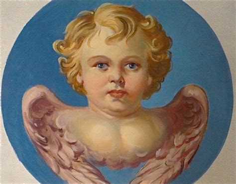 Angel Cherub Painting Original Oil Vintage Baby Angel Etsy