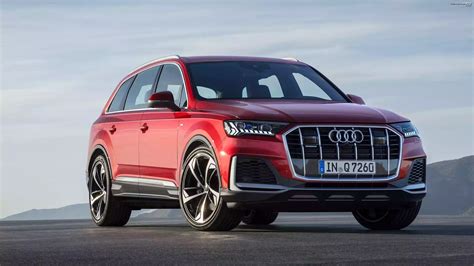 Auto Czerwone Audi Q7 Przód Tapeta