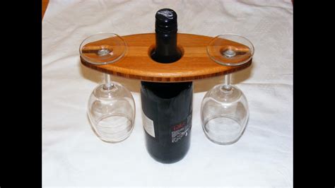 Diy Wood Wine Bottle And Glass Holder Glass Designs