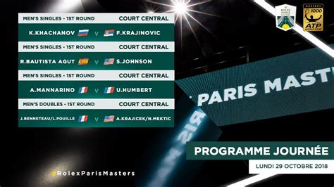 Rolex Paris Masters On Twitter On Vous Attend Dès 11h Demain Pour Les Premiers Matchs Du
