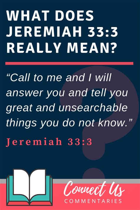 Jeremiah 333 Meaning Of Call To Me And I Will Answer You Connectus