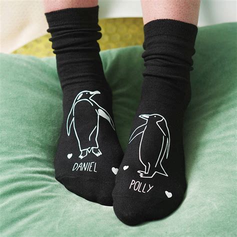 Personalised Penguin Socks By Solesmith