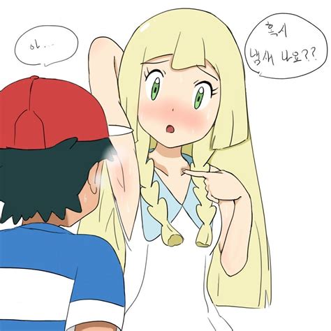 Lillie X Ash Anime Pokemon Ash Ketchum