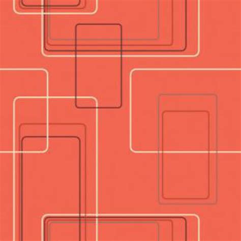 Free Download Orange Retro Geometric Rectangles Wallpaper 1960s