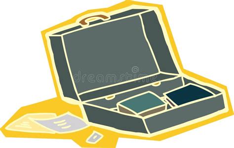 Abstract Open Briefcase Stock Vector Illustration Of Clip 40907268