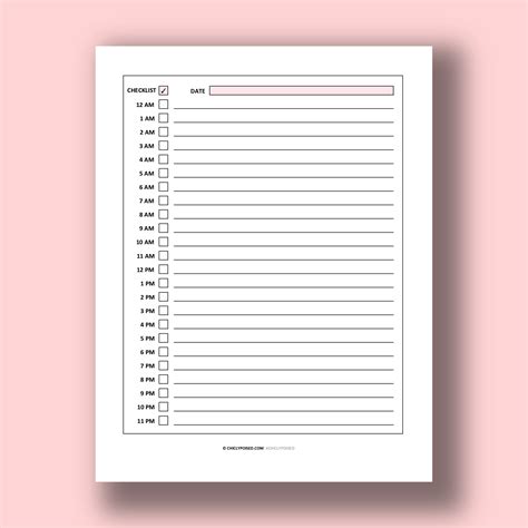 Daily Printable Checklist