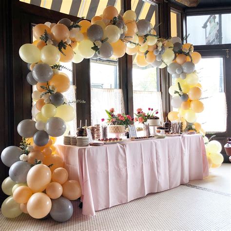 Bridal Shower Balloon Garland With Flowers Designed By Gromeza Design