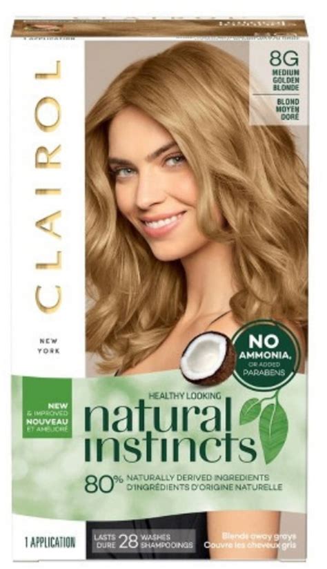 Clairol Natural Instincts Hair Color 8g Medium Golden Blonde 1 Each