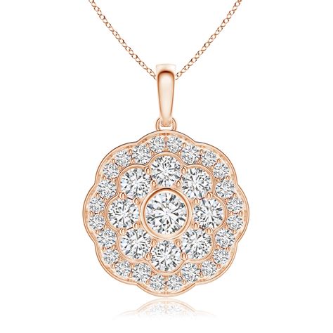 Round Diamond Halo Fashion Pendant Angara