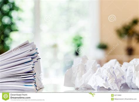 Pile Of Papers Organized With Paper Clips Stock Image Image Of Clips