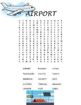 Airport Word Search Cool Words Book Activities Airport