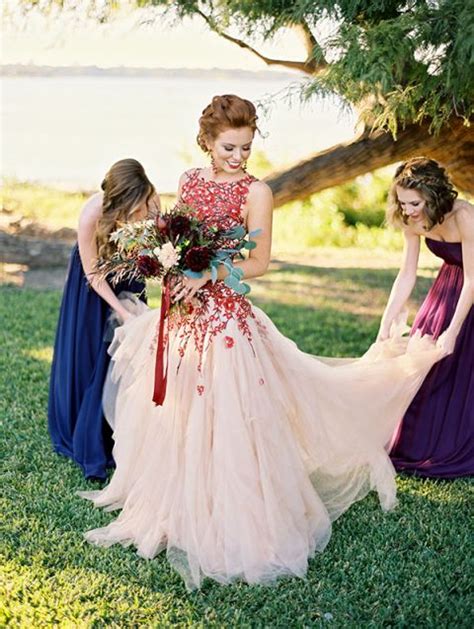 Bold Colors And A Floral Wedding Dress For Fall Hey