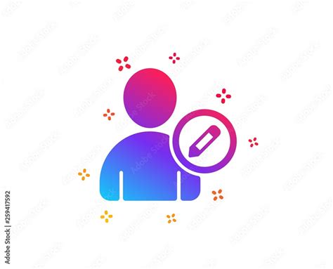 Edit User Icon Profile Avatar With Pencil Sign Person Silhouette
