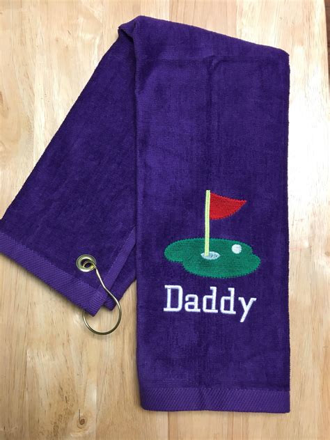 Personalized Golf Towel With Custom Embroidery Included In The Etsy