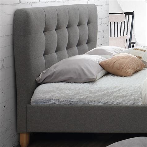 stockholm upholstered bed in grey by birlea beds cuckooland