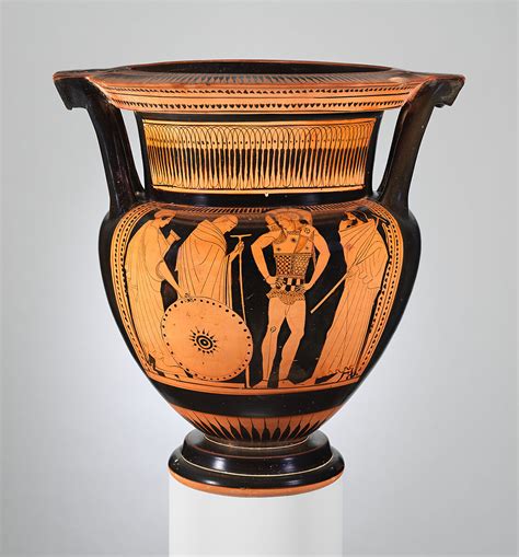 Attributed To A Painter Of The Mannerist Group Terracotta Column Krater Bowl For Mixing Wine