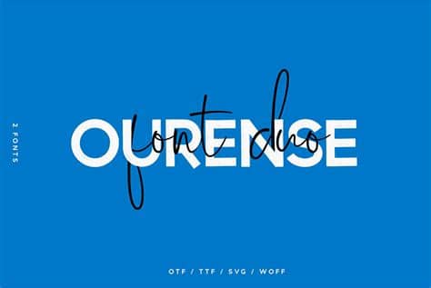 In application font menus, this font will display: Ourense Font Duo Pairs a Strong Brush Sans Serif With a ...