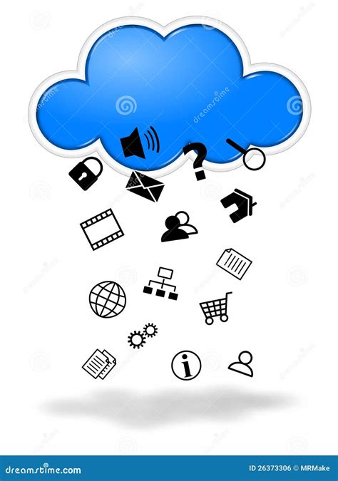 Collecting Data From Cloud Cartoon Vector 51529745