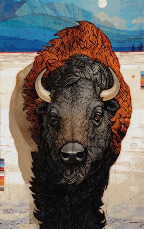 Buffalo Painting By Craig Kosak Bison Art Buffalo Painting Buffalo Art