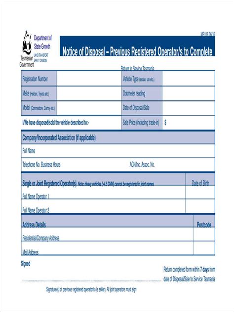 Free 5 Notice Of Disposal Forms In Ms Word Pdf