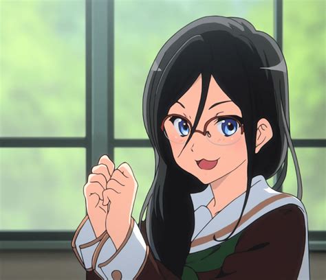 Tanaka Asuka Hibike Euphonium Animated Animated  10s 1girl Black Hair Blue Eyes