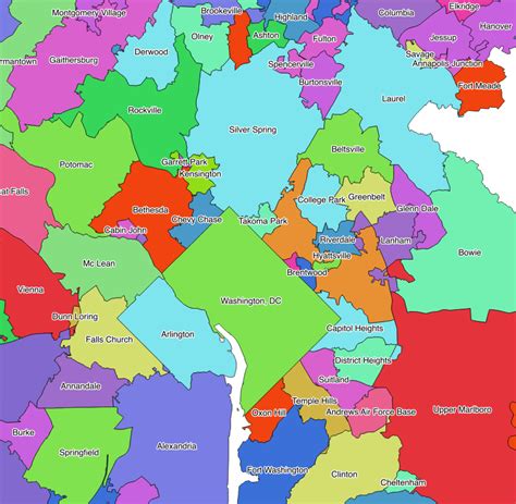 Zip Codes Map With State Of Md