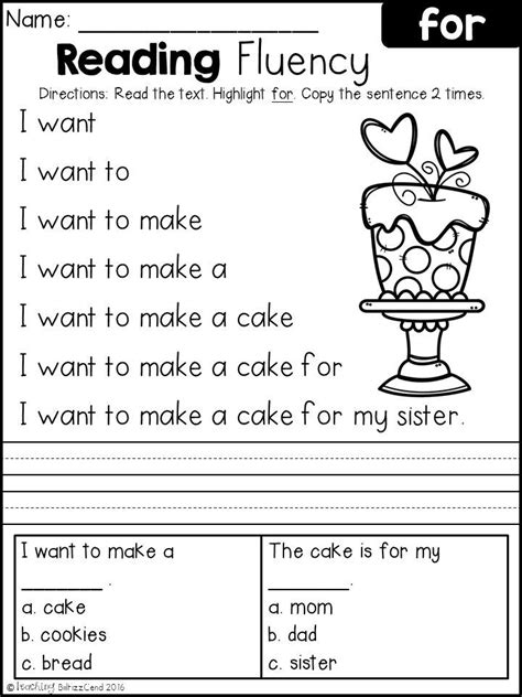 Free Printable Reading Worksheets