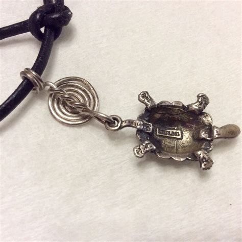 Sterling Silver Turtle Tortoise Pendant Necklace Etsy