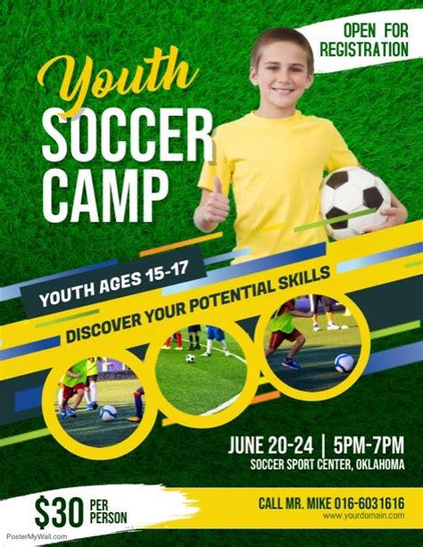 Copy Of Youth Soccer Camp Flyer Template