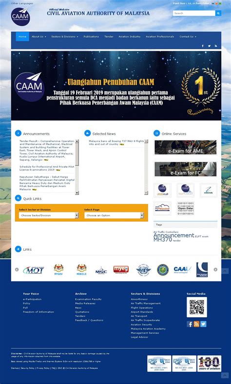 The civil aviation authority of malaysia (abbreviation: Civil Aviation Authority of Malaysia (CAAM) - Site Info