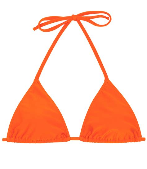 Bikini Tops Orange Triangle Bikini Top Top Lacinho King
