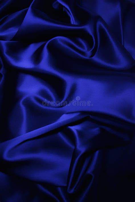 Blue Silk Or Satin Luxury Fabric Texture Top View Stock Photo Image