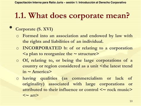 Ppt Sesión 01 Introducción Al Derecho Corporativo Powerpoint