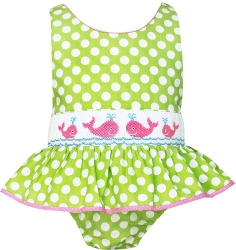 Bathing Suit Whale Of A Party Baby Girl Swimsuit Smocking Kids