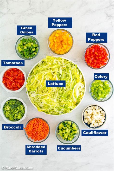 Chopped Vegetable Salad Flavor Mosaic