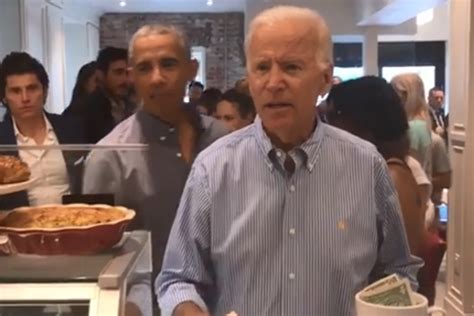 Barack Obama Joe Biden Visit Bakery For Veterans