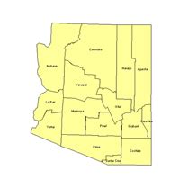 Arizona Editable US Detailed County And Highway PowerPoint Map MAPS