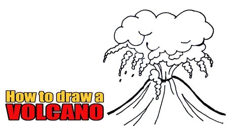 How To Draw A Volcano Easy Step By Step Youtube
