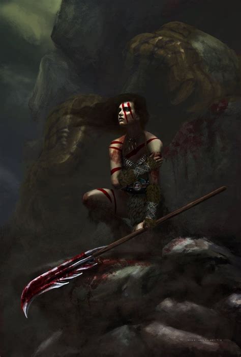 Barbarian Girl Warrior Woman Barbarian Woman Dark Fantasy