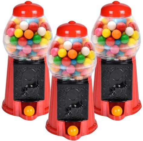 Gold Toy Gumball Machine For Kids Set Of 3 65 Inch Desktop Gold Toy