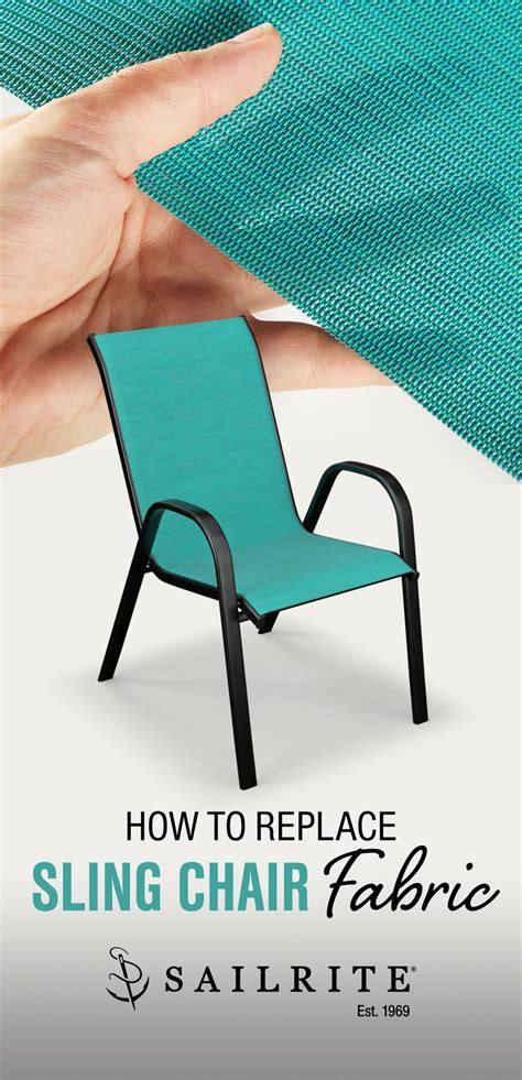 Teal Fabric Sling Chair Featured Along With Up Close Image Of Hand