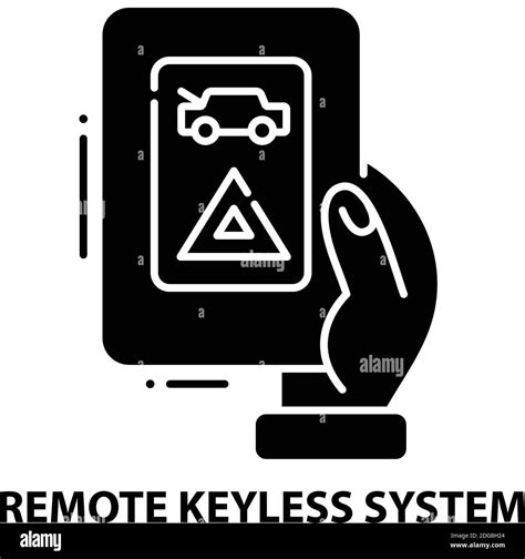 Remote Keyless System Icon Black Vector Sign With Editable Strokes