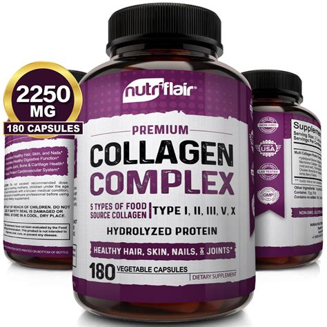 Nutriflair Multi Collagen Peptides Pills 180 Capsules 2250mg Type