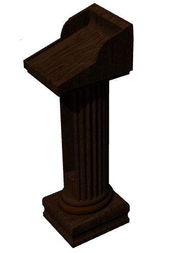 Thin Designed Wooden Podium D Model Dm Fromat Thousands Of Free