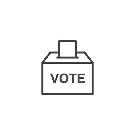 Vector Sign Of The Election Vote Symbol Is Isolated On A White
